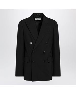 Dries Van Noten Doublebreasted Jacket - Black