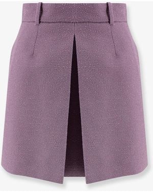 Dior Dior Bouclã£Â Virgin Wool Blend Skirt - Purple