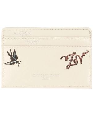 Zadig & Voltaire Zadig&Voltaire Zv Pass Tattoo Card Holder - Natural