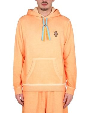 Marcelo Burlon Sunset Cross Regular Sweatshirt - Orange