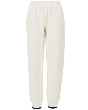 EA BODYWEAR Logo Embroidery Joggers - White