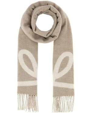 Loewe Dove Wool Blend Scarf - Natural