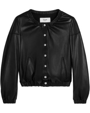 Celine Lambskin Calf Leather Jacket - Black
