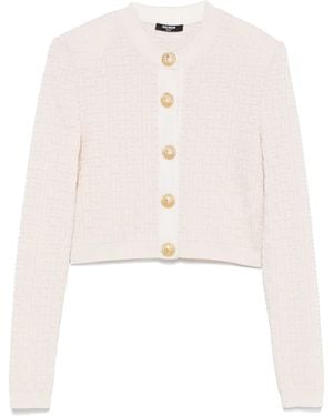 Balmain Nude Pb Labyrinth Cardigan - Natural