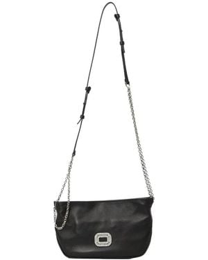 Roger Vivier Micro Pilgrim Leather Bag - White