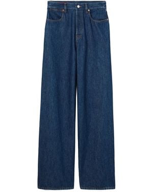 Gucci Wide-Leg Denim Trousers - Blue