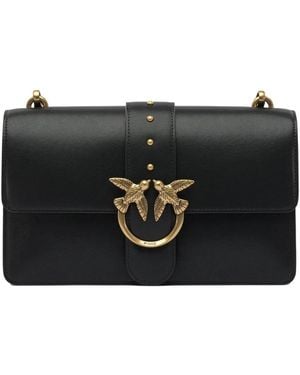 Pinko Leather Crossbody Bag - Black