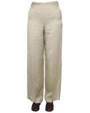 Alysi Satin Trousers - Natural