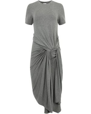 Loewe Draped Midi Dress - Gray