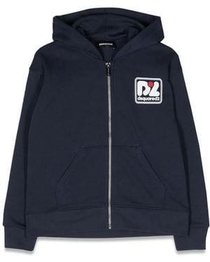 DSquared² Zipper Hoodie - Blue