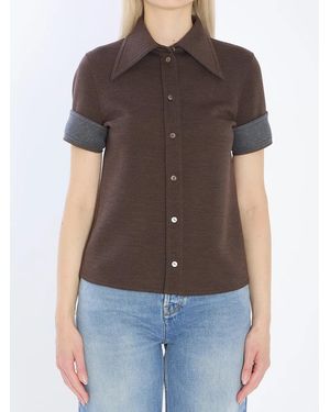 Gucci Cotton And Wool Jersey Shirt - Black