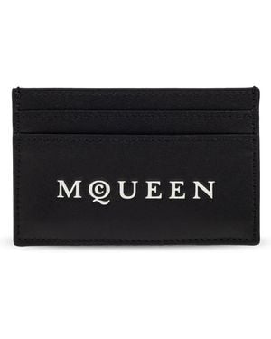 McQueen Card Holder With Logo - Black