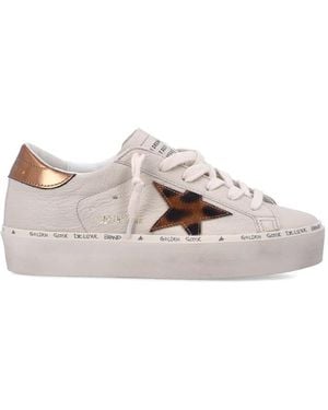 Golden Goose Hi Star Leather Trainers - Natural
