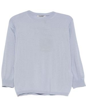 Max Mara Light Wool Round Sweater - Blue