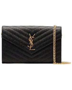 Saint Laurent Ysl Chain Wallet - Black