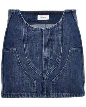 Off-White c/o Virgil Abloh 'Motorcycle' Miniskirt - Blue