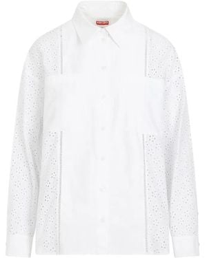 KENZO Broderie Anglaise Shirt - White