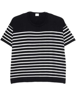 C.t. Plage Striped Cotton Sweater - Black