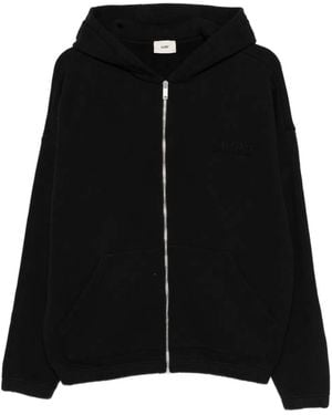 Autry Hooded Zip Front Sweater - Black