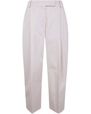 Studio Nicholson Double Pleat Wide Leg Pants - White