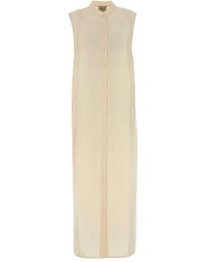 LeKasha Long Dress With Side Openings - White
