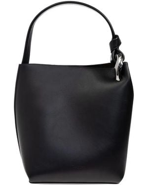 JW Anderson Leather Bucket Bag - Black