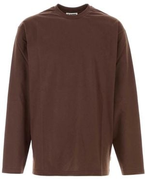 Jil Sander Solid T-Shirt - Brown