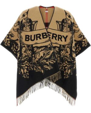 Burberry Wool Poncho - Black