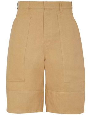 Fendi Mini Trousers For Ss24 - Natural