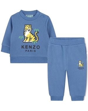 KENZO Jersey Set With Pants - Blue