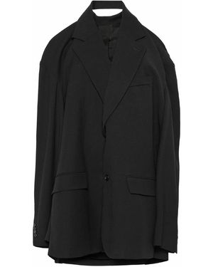 Balenciaga Wool-Blend Dress - Black