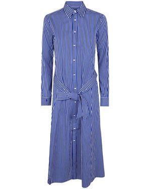 Polo Ralph Lauren Long Sleeves Midi Day Dress - Blue