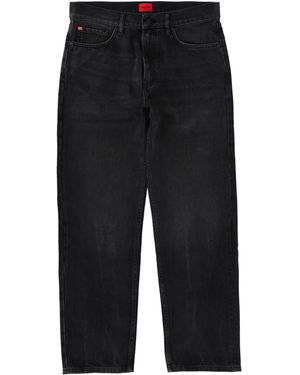 HUGO Jeans With Logo Patch - Black