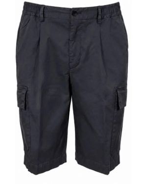 Devore Dark Cotton Shorts - Blue