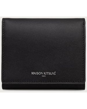 Maison Kitsuné Paris Trifold Wallet With Mini Everyday Carry - Black