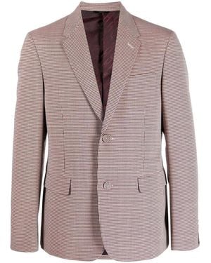 Fendi Single-Breasted Houndstooth Blazer - Brown
