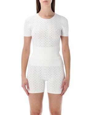JW Anderson Pointelle Knit T-Shirt - White