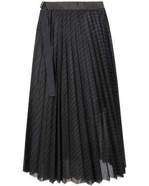 Sacai Spun Organza Skirt - Black
