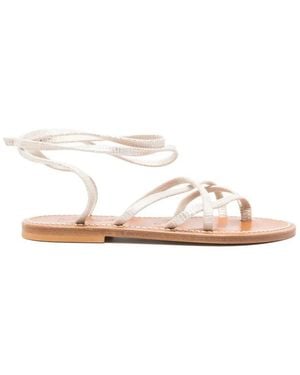 K. Jacques Gaia Suede Sandals - White