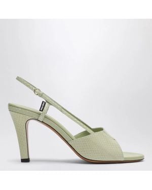 Miu Miu Pistachiocolored Ayers Slingback Sandals - White