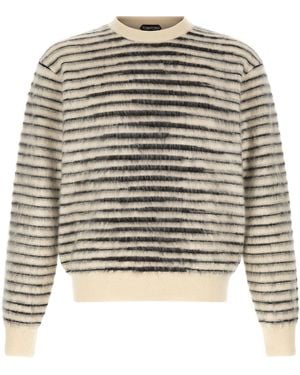 Tom Ford Brushed Effect Sweater - Gray
