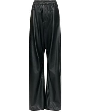 MM6 by Maison Margiela Leather Trousers - Black
