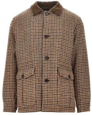 Caruso Dalila Padded Harris Tweed Jacket - Brown