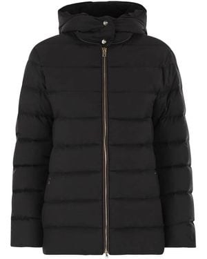 Herno Medium Down Jacket With Hood - Black