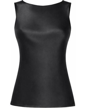 Nina Ricci Silk Draped Top - Black