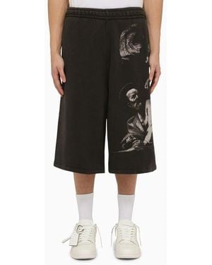 Off-White c/o Virgil Abloh Printed Sweatshorts - Black