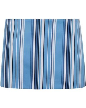 Frankie Shop Multi Stripe Hera Mini Skirt - Blue