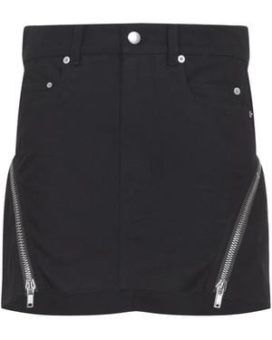 Rick Owens Bolan Banana Cotton Mini Skirt - Black