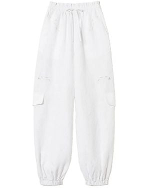 Twinset Optical Cotton Pants - White