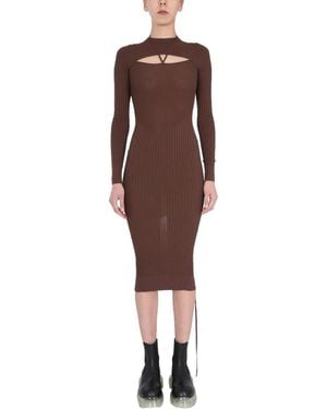 ANDREADAMO Andreadamo Dress With Cut Out Detail - Brown